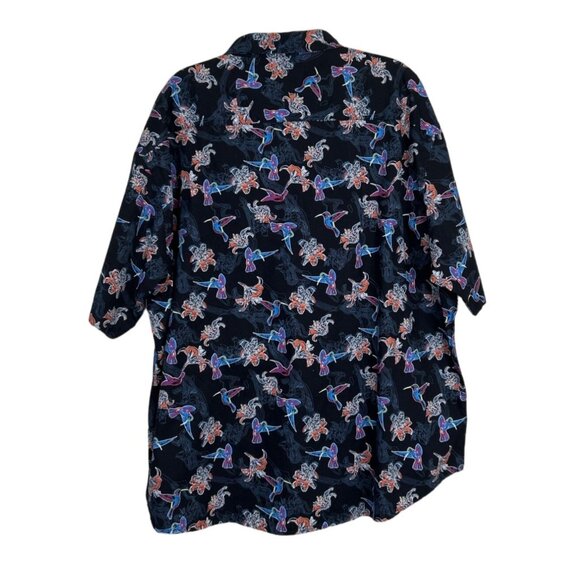 Ditch Plains by Ricky Signh Mens Shirt Short Sleeve Tropical Birds Size 4x NEW - Picture 2 of 6